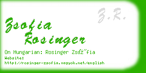 zsofia rosinger business card